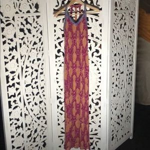 Maxi dress with Moroccan pattern